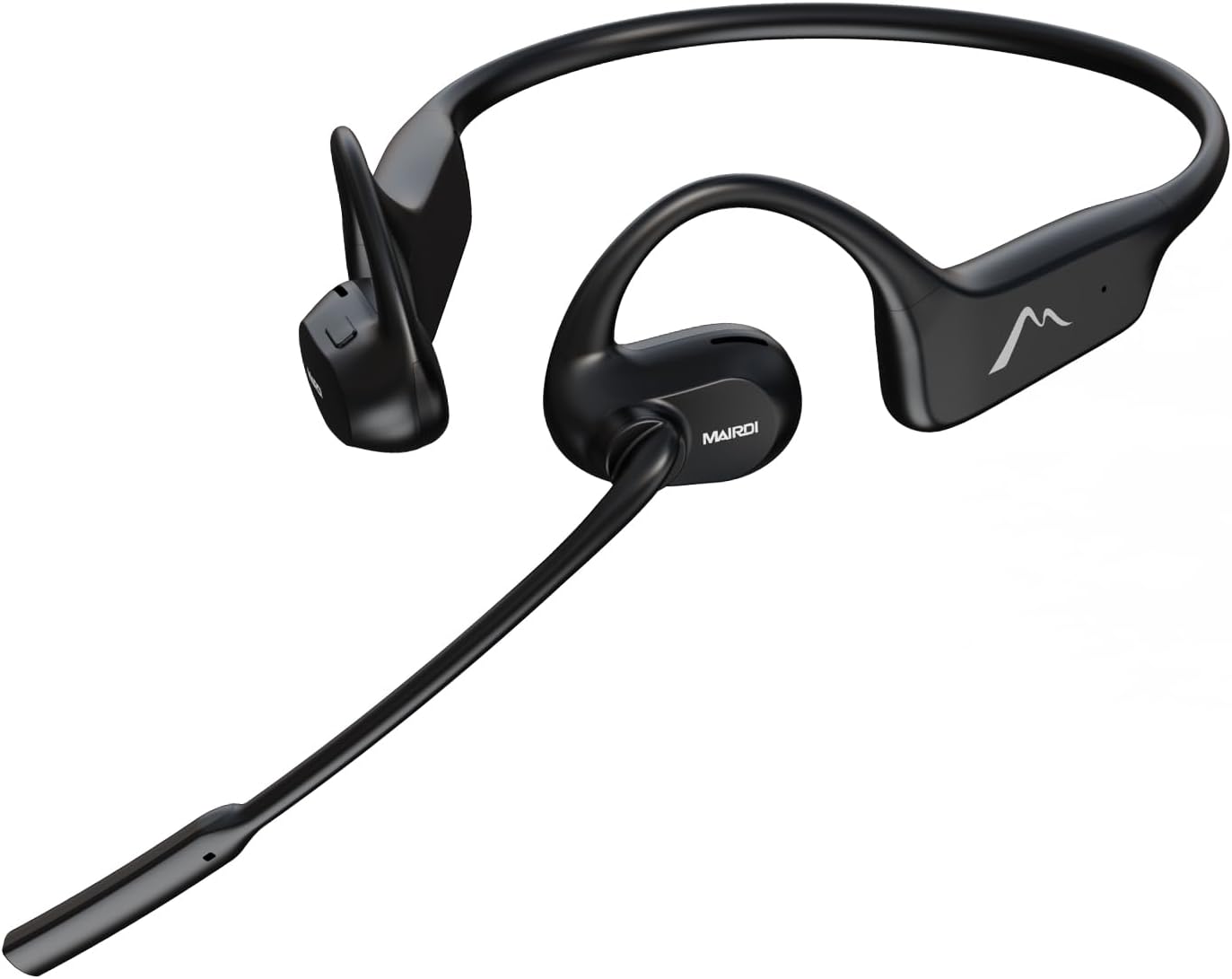 MAIRDI Open Ear Headphones with Mic, Bluetooth 5.3 Headset with AI Noise Canceling Microphone, Comfort Air Conduction Headphones Wireless Headset Earphone for Office Work Call Meeting Driving Sports