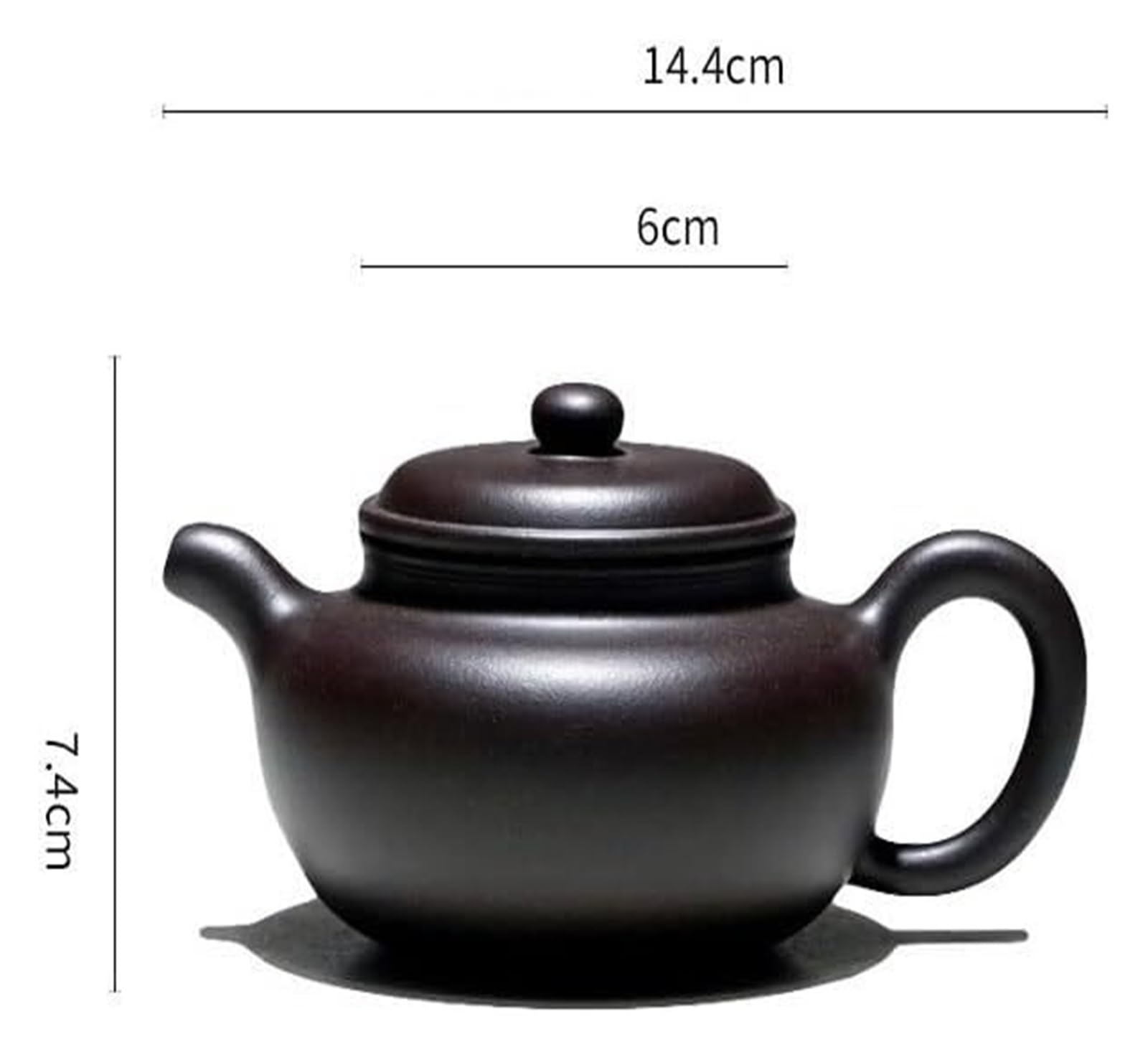 fioletowy gliniany czajniczek，chiński ceramiczny c Czajnik do użytku domowego, ręcznie robiony, ceremonia parzenia herbaty, herbata liściasta, stromy, czarny, 260 ml, czajniczek do zaparzacza