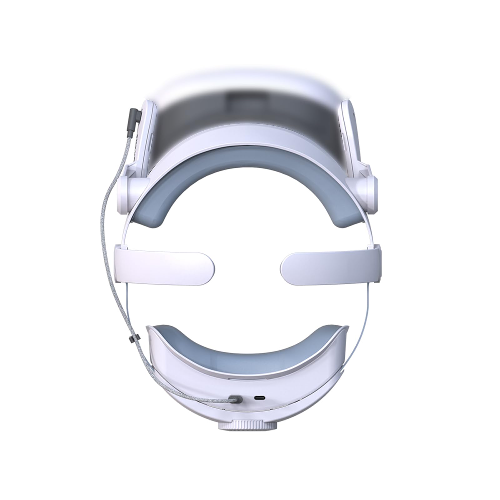 Jemora Sangle de tête Compatible avec Le Casque Meta VR 5000 mAh Rechargeable, Sangle de tête réglable enveloppante à 360°, soulagement de la Pression à 180°, Accessoires VR pour Un Port confor