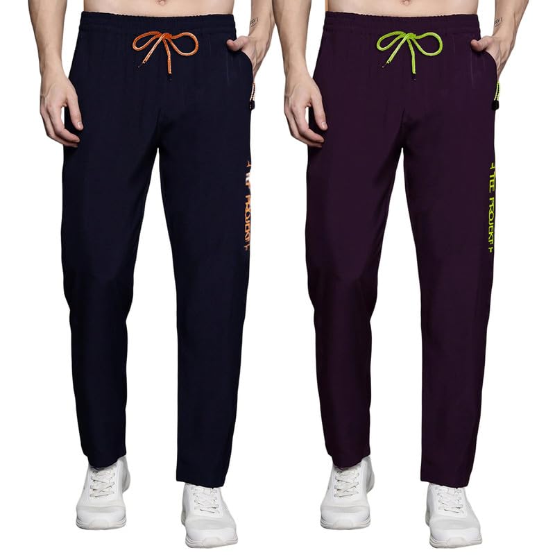 Image of Pinkmint Track Pant for Men ll Soild Track Pant ll Stretchable Regular Fit ll Yoga Wear ll Active wear (Pack of 2)