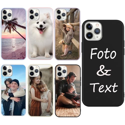 Custodia Stampata su Misura: Solo compatibile con iPhone, Possibile Caricare Immagine Foto Testo Frase Logo, Disegni Custodia Foto o Testo, e i Nostri Designer Professionisti Ottimizzeranno le Foto per Ottenere i Migliori Risultati.