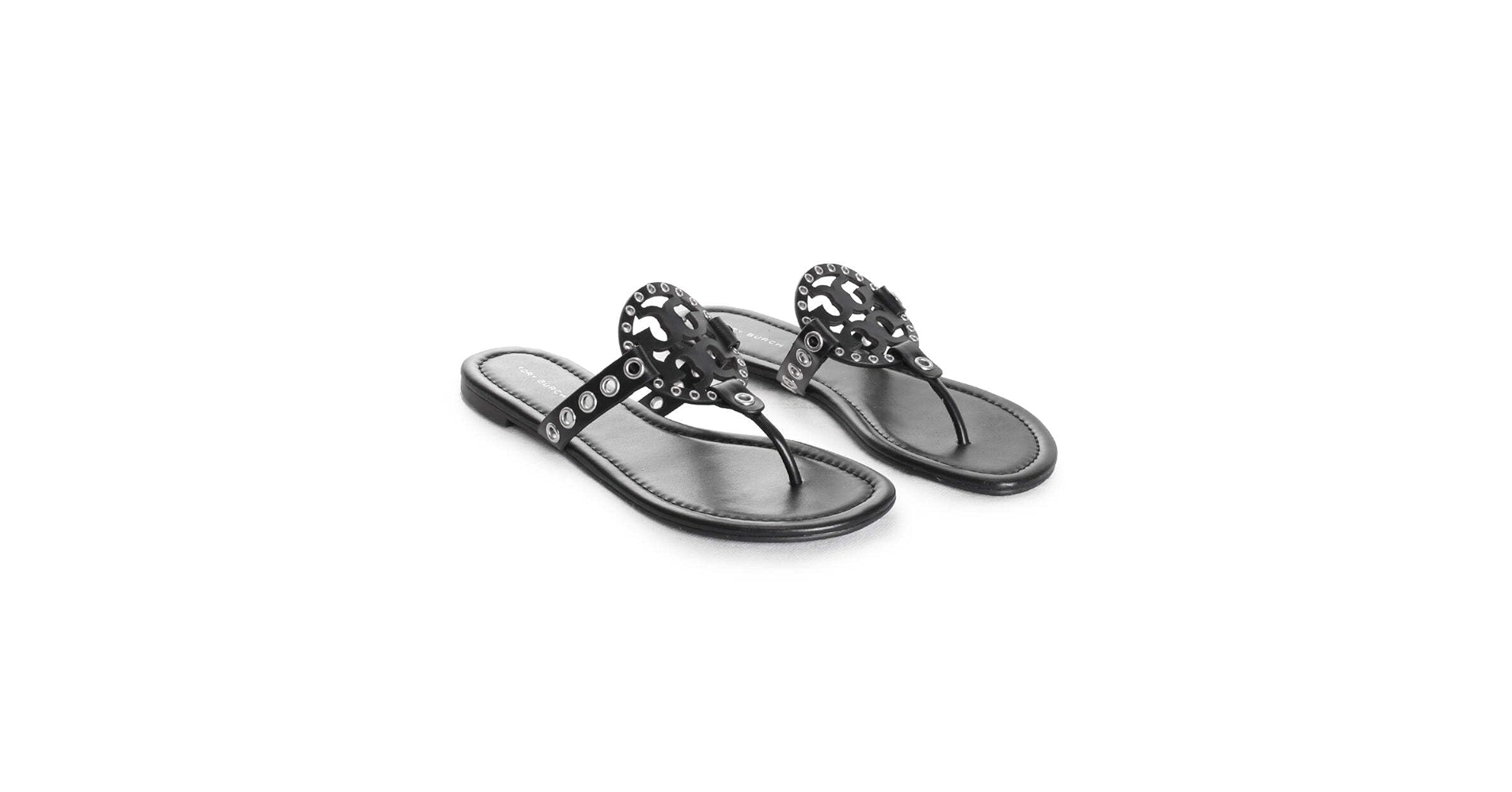 Amazon.com | Tory Burch Women's Miller Eyelet Sandal Slide Amazon.com | Tory Burch Women's Miller Eyelet Sandal Slide