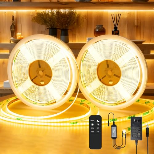BUNACET Ledstrip, 24 m, warm wit, set 3000 K, 24 V, voor 324 leds/m, CRI90+, flexibele ledstrip, verlichting voor slaapkamer, woonkamer, gamingkamer, woonkamer, kast, binnen