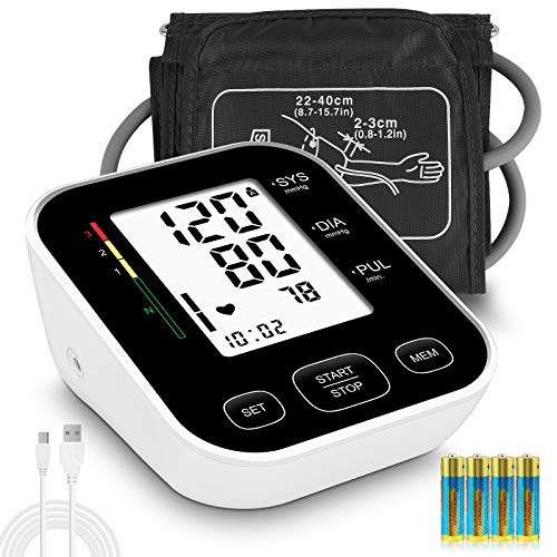 Blood Pressure Monitor,CARMAS Blood Pressure Monitor Upper Arm with 8.7-15.7inch Large Cuff,Automatic Upper Arm Machine Large Backlit Dispaly 2*120 Sets of Memory