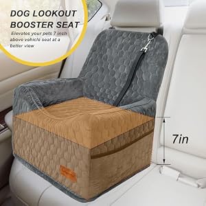 Dog Car Seat for Small Dog,Dog Booster Seat,Dog Car Bed,Washable Removable Pet Travel Safety Pet Car Seat with Storage Pockets,Dog Travel Bed Suitable for Dogs Under 30Lbs(Gray) Dog Car Seat for Small Dog,Dog Booster Seat,Dog Car Bed,Washable Removable Pet Travel Safety Pet Car Seat with Storage Pockets,Dog Travel Bed Suitable for Dogs Under 30Lbs(Gray)