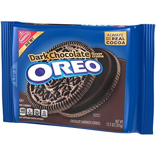 Image of OREO Chocolate Sandwich Cookies, Dark Chocolate Flavored Creme, 1 Resealable 12.2 oz Pack