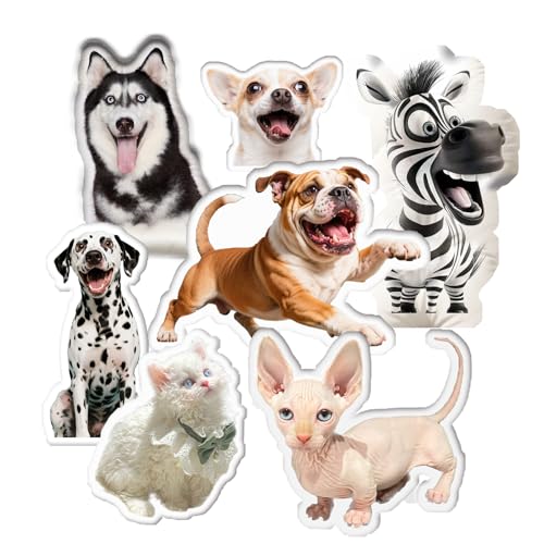 Custom Pet Pillow - Personalized Face Pillow with Picture for Pet Cat Dog - Customized Pillows with Picture Birthday/Mother's Day/Father's Day/Christmas/Thanksgiving/Memorial Gifts (20 inch)