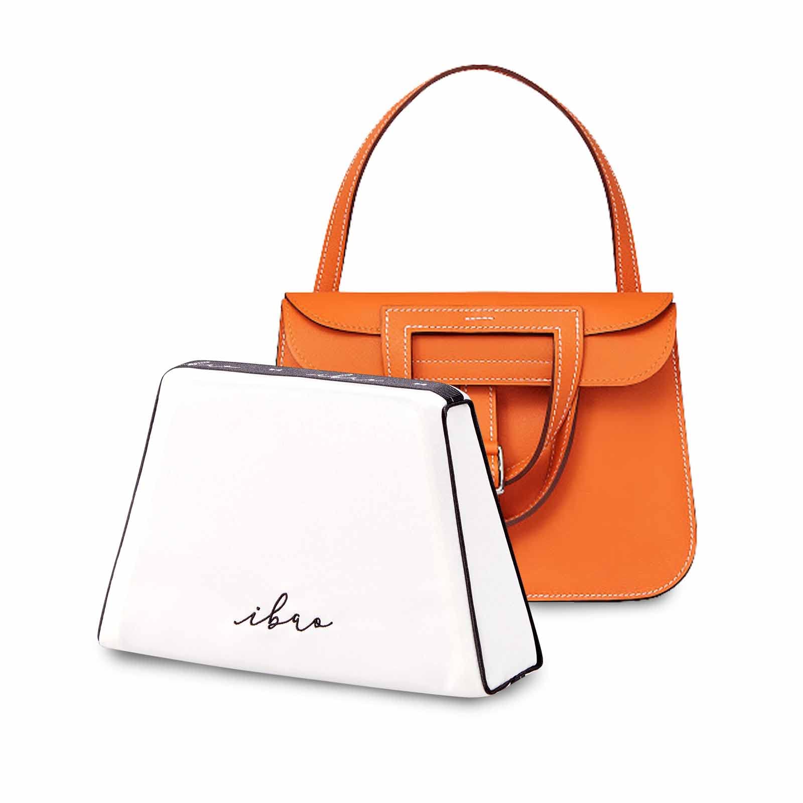 ibaoHZ25] Luxury Handbag Pillow Shaper(Fits Halzan 25 Bag), Bamboo Charcoal Memory Foam, Humidity-Resistant, White, HZ25