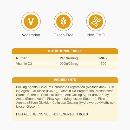 Zipvit Vitamin D 1000IU, 1 Year Supply, 365 Vegetarian D3 Tablets, High Absorption, Easy-to-Swallow Vitamin D Tablets for Immune, Bone & Muscle Health - Image 6
