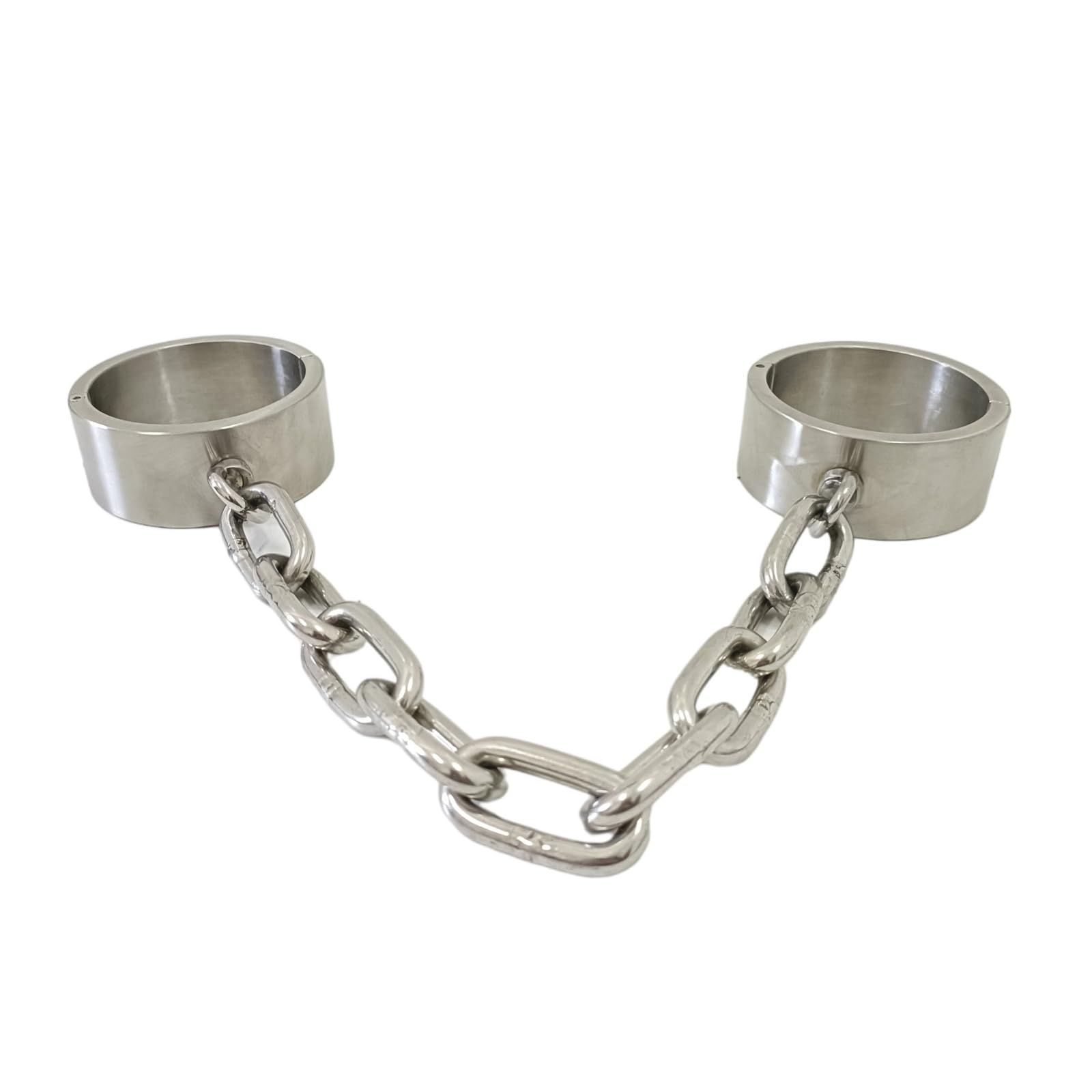 Menottes de cheville en acier inoxydable BDSM avec chaîne de 36 cm, manchettes de retenue métal, jouets sexuels SM