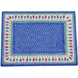 Authentic Polish Pottery Cookie Sheet in Tulip Fever Design Handmade in Bolesławiec Poland by Ceramika Artystyczna + Certificate of Authenticity