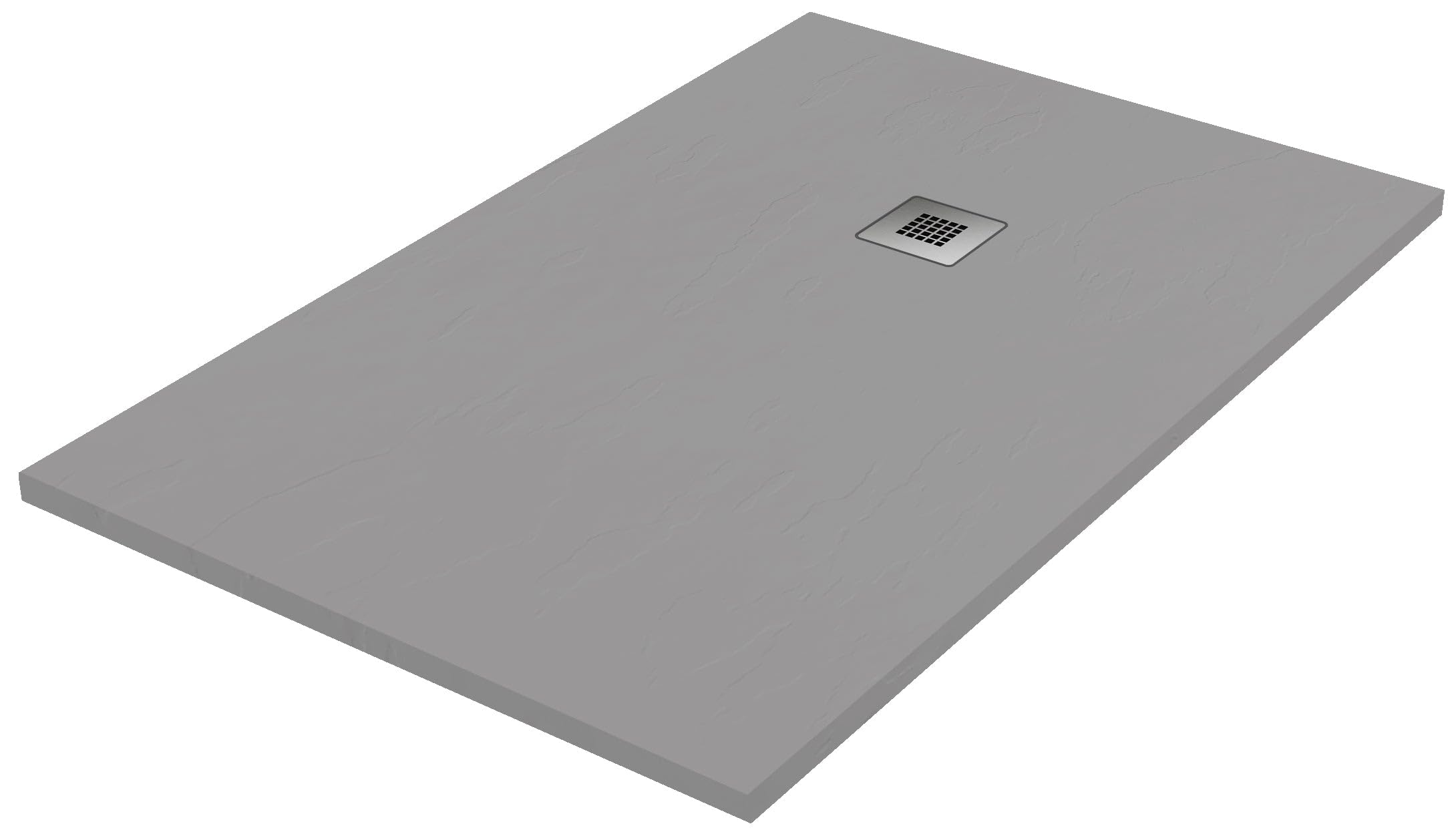 Plato de ducha de resina color cemento 75 x 130 cm con rejilla y desagüe – Showey