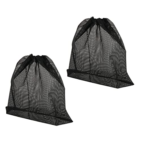 CIMAXIC 2 Piezas bolsa de filtro de bomba de agua bomba de filtro de piscina bolsa de malla de bomba depósito de agua bolsa de filtro de malla bolsa de filtro de pecera Poliéster Black