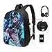 Produktbild Dabi 17in Casual Schoolbag Leichter Daypack Bookbag Laptop mit USB-Ladeanschluss und Kopfhörer, Rucksack für Studenten mit großer Kapazität für Jungen/Mädchen/Teenager/Erwachsene