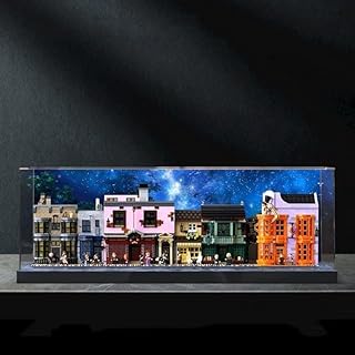 Acrylic Display Case Compatible with Lego 75978 Diagon Alley - Display Case (Display Case Only) D,110x25x35cm