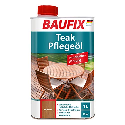 Preisvergleich Produktbild BAUFIX Teak Pflegeöl, eiche hell, 1L