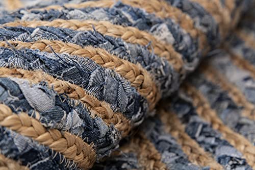 Rugindia Handmade Jute Natural Braided Home Decor Rug Living Room Rug Kitchen Rug Bedroom Rug Reversible Easy To Clean Vacuum Clean Rectangle Rug Carpet (10X14 Feet) #TOP2