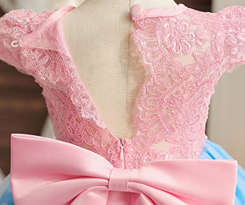 Nileafes Toddler Embroidered Lace Princess Dress Girls Wedding Bridesmaid Party Pageant Dresses4