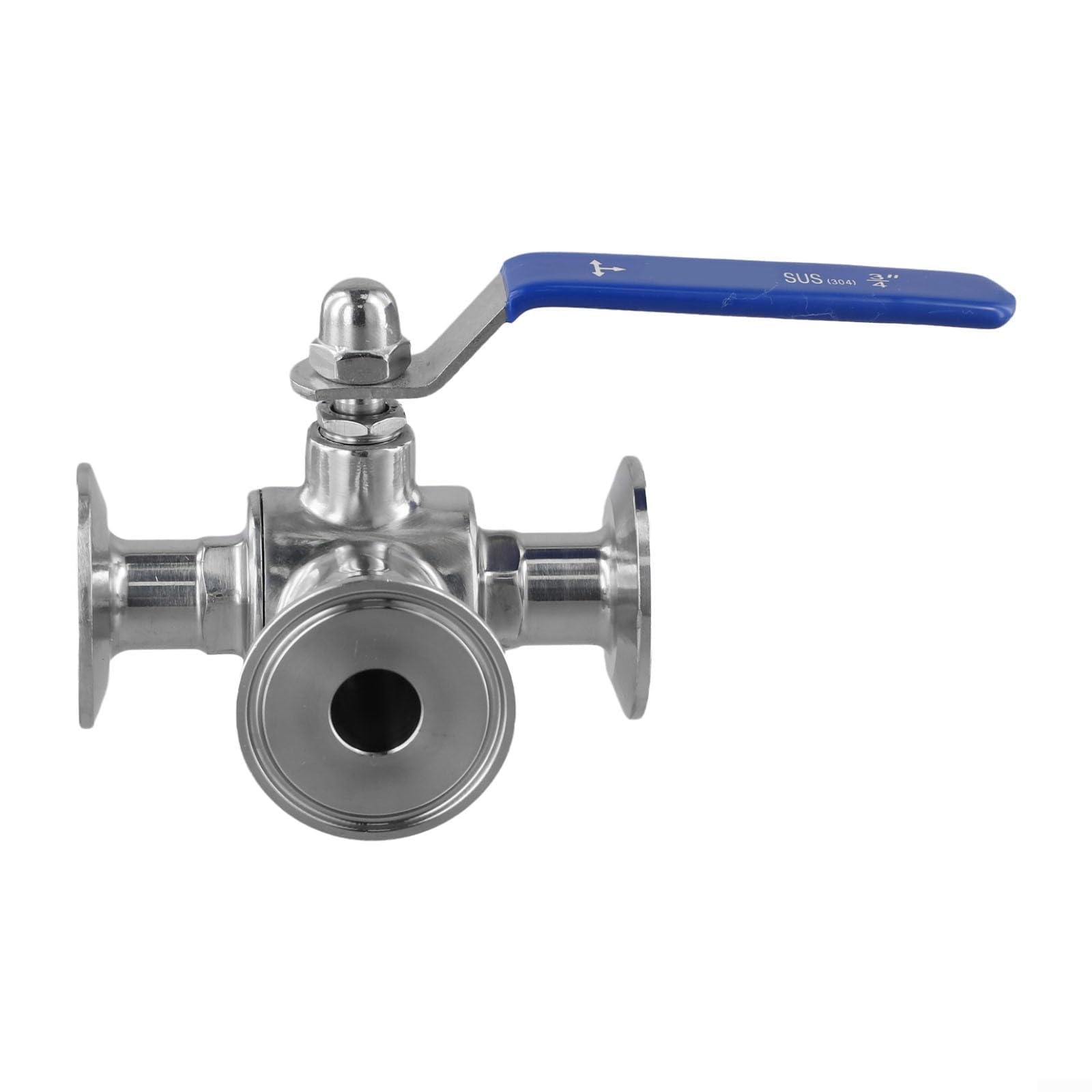 Vanne à boisseau sphérique sanitaire 3 voies T pour tube 2,5 cm de brassage