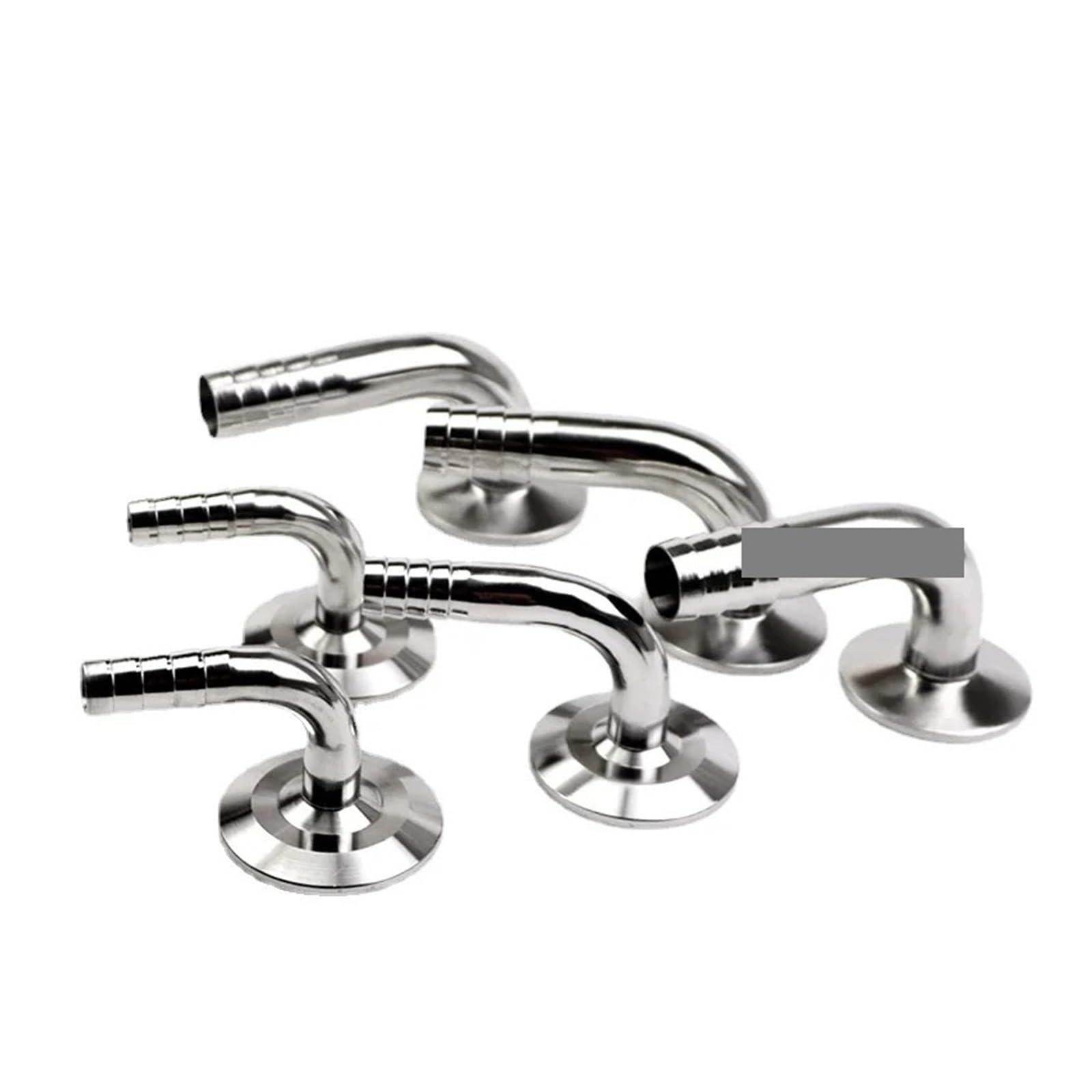 Bylsagwht One Color 1Pc 12.7/14/16/19/25/32/38/45/51/Mm O.d Ss304 Hose Pipe Fitting 1.5" 2” Tri Clamp 50.5Mm/64Mm Ferrule 90 Degree Elbow(19Mm .5) Brass Hose