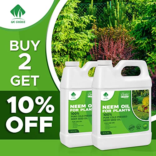 Neem Oil - Neem Oil Spray For Plants - 16 Oz - 100% Pure Cold Pressed Neem Oil For Plants Concentrate - Horticultural Spray For Indoor And Outdoor Plants, Leaf, Garden, Vegetable, Fruit Trees #TOP5