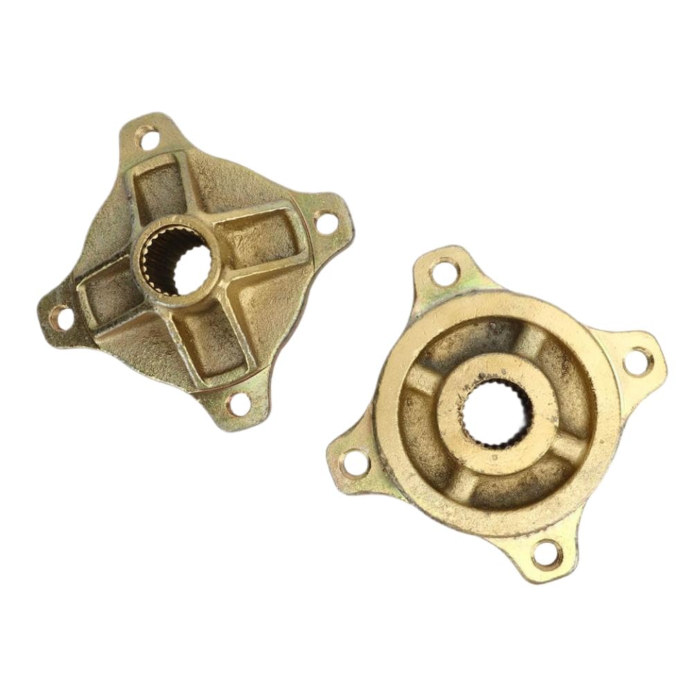 Paire de Moyeux de Roue d'Essieu Arrière 4 Goujons 24 Spline 25mm Compatible With 125cc 150cc 200cc Go Kart ATV Quad