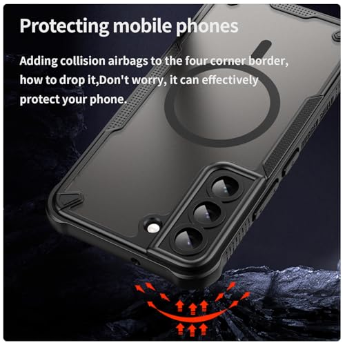 Htlhpxx for Samsung Galaxy S22 Magsafe Phone Case 6.1-inch-Black - image 4