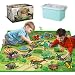 Dinosaur Toys - 12 Pcs Dinosaur Figures, Activity Play Mat & Trees for Creating a Dino World Including T-Rex, Triceratops, etc, Perfect Dinosaur Playset for 3,4,5,6 Years Old Kids, Boys & Girls
