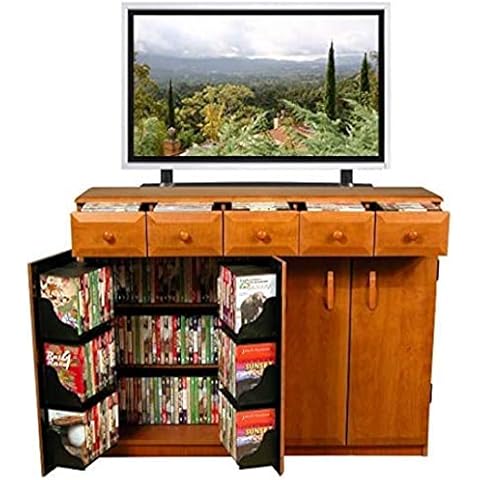 Venture Horizon Media Cabinet with Drawers (Cherry) Cover
