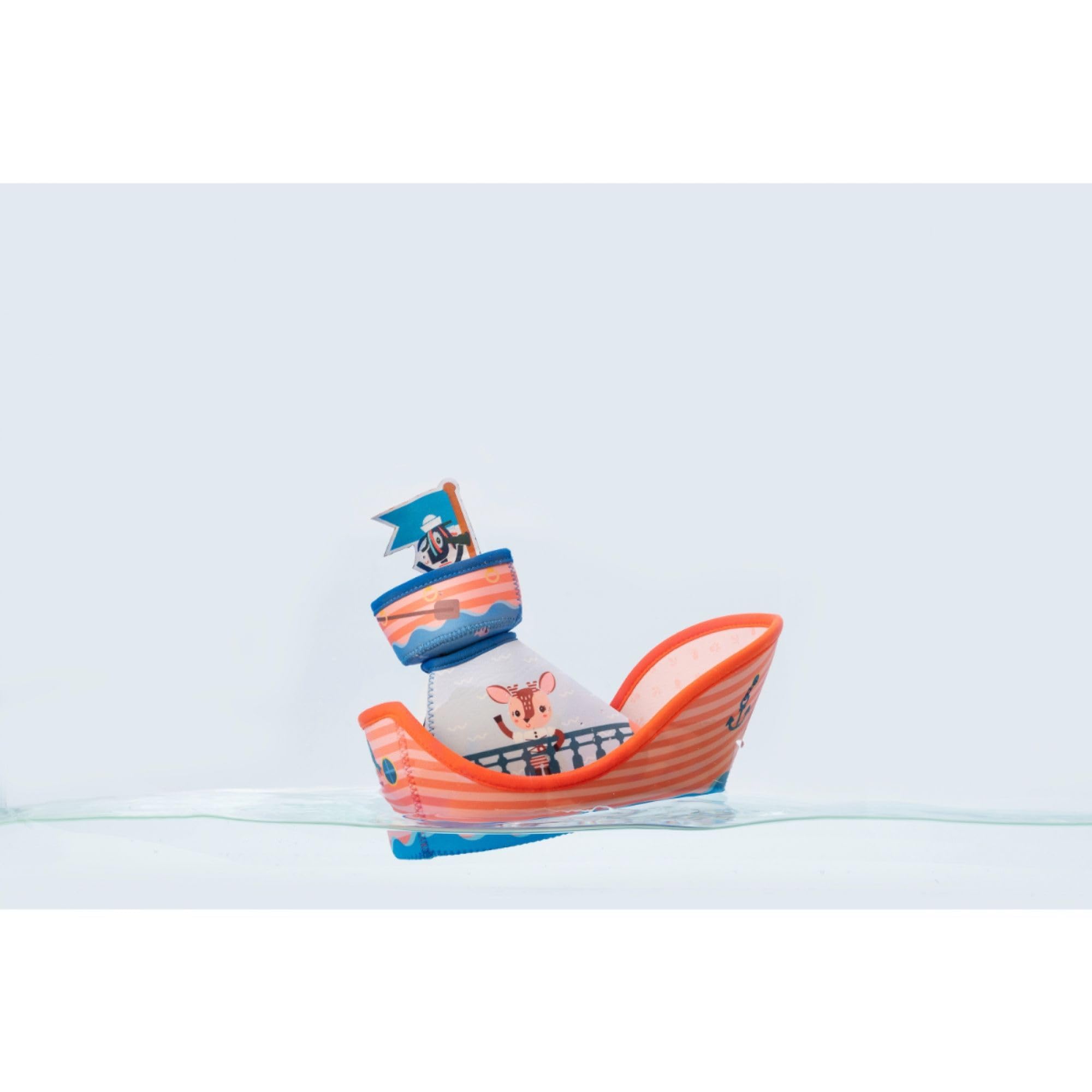 LILLIPUTIENS, Pirate Ship for the Bath, Aquatic Toy in Neoprene with Detachable Characters, Floating Ship - Image 4
