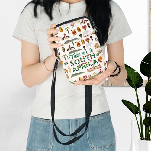 LEVLO South Africa Symbols Crossbody Bag South Africa Souvenir Gift Take Me To South Africa Shoulder Bag Traveler Merch3