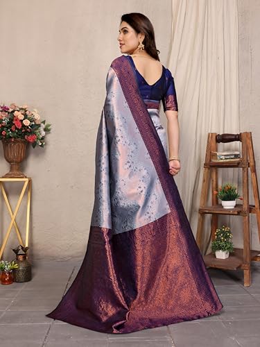 Image of Avantika Fashion Women's Kanjivaram Style Soft Silk Banarasi Sarees With Blouse Piece For Women