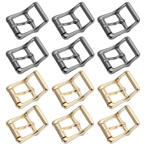 Boucles de ceinture carrées en métal noir et doré 3/4 inch pour matériel cuir