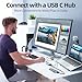 Alxum Bi-Directional USB C Switch - 2 in 1 Out/1 in 2 Out 2 Computers Share 1 Monitor,KVM Switches Support 8K@60Hz Video 10Gbps Data Transfer, USB-C Cables Included