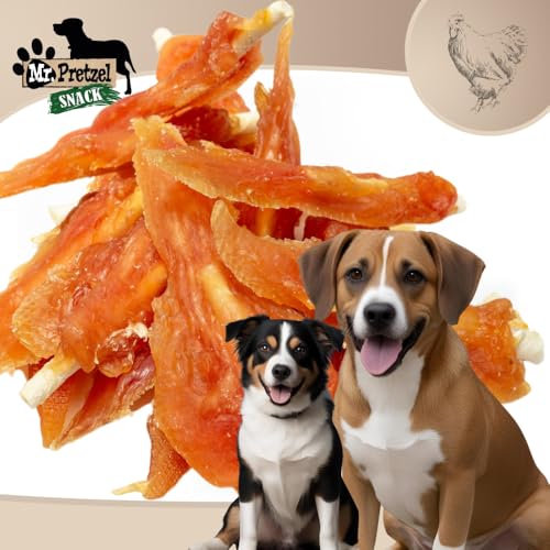 Mr. Pretzel Hähnchen-Sticks für Hunde – 500 g | Gesunder & leckerer Kausnack für alle Hunderassen | Hochwertiger Protein-Snack aus Huhn