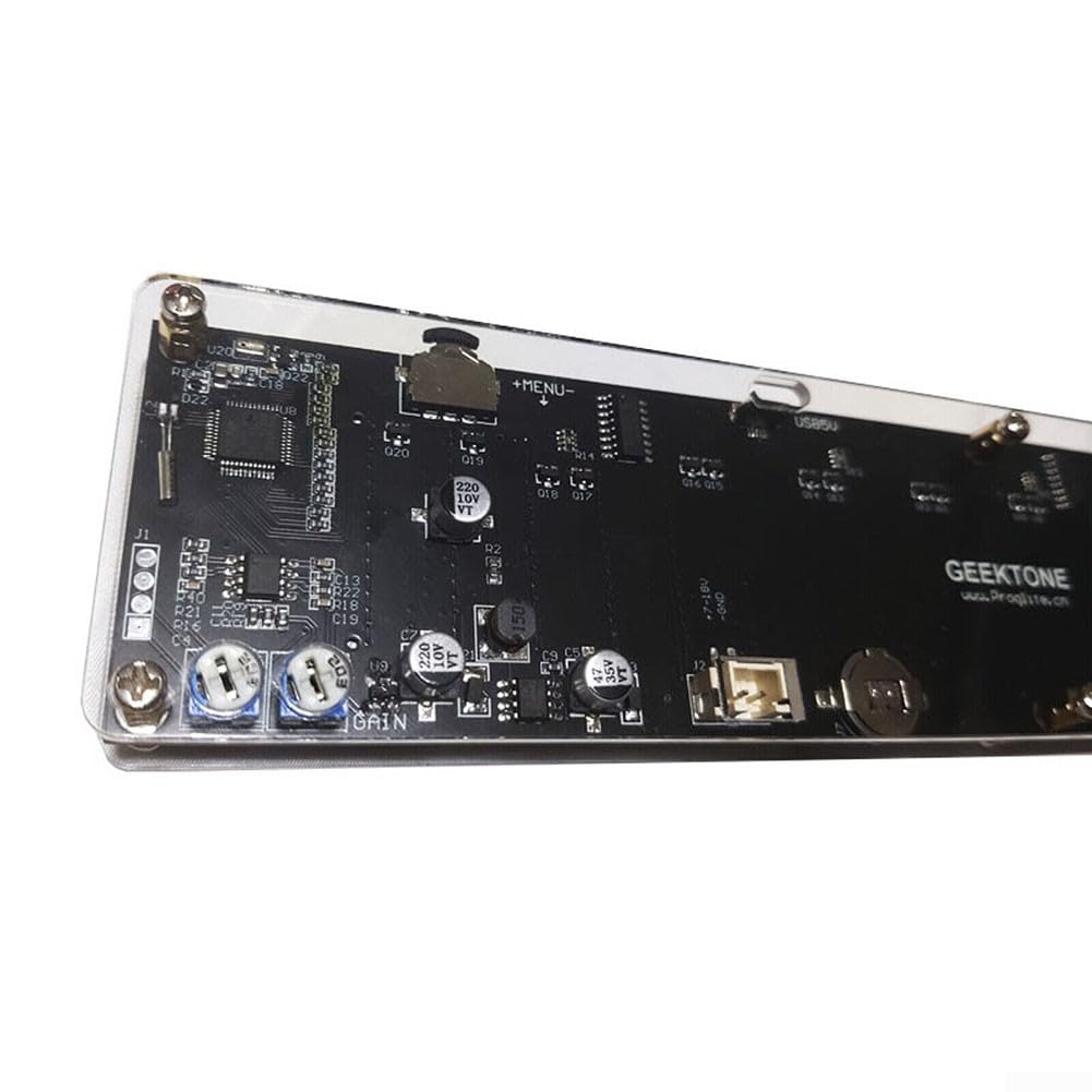 SPORTARC Audio-Level-LED-Anzeige, Musikspektrum-Anzeige, für DSP-Equalizer, Musik-Audio-Spektrum-Analysator, VU-Meter, Audio-Pegel, LED-Display, USB (ohne für DSP)