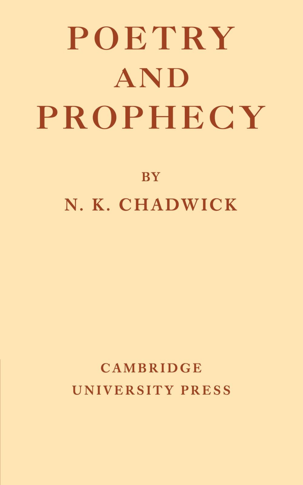 Poetry and Prophecy.by Chadwick  New 9781107689510 Fast Free Shipping<|