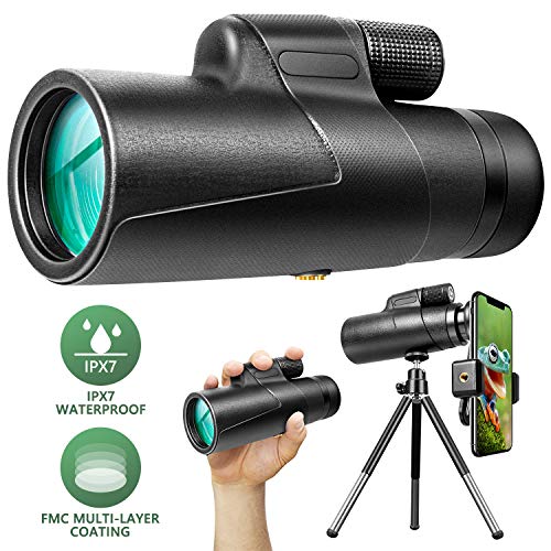 12x50 Monocular Optics Zoom HD BAK4 Prism FMC IPX7 Waterproof Monocular Telescope
