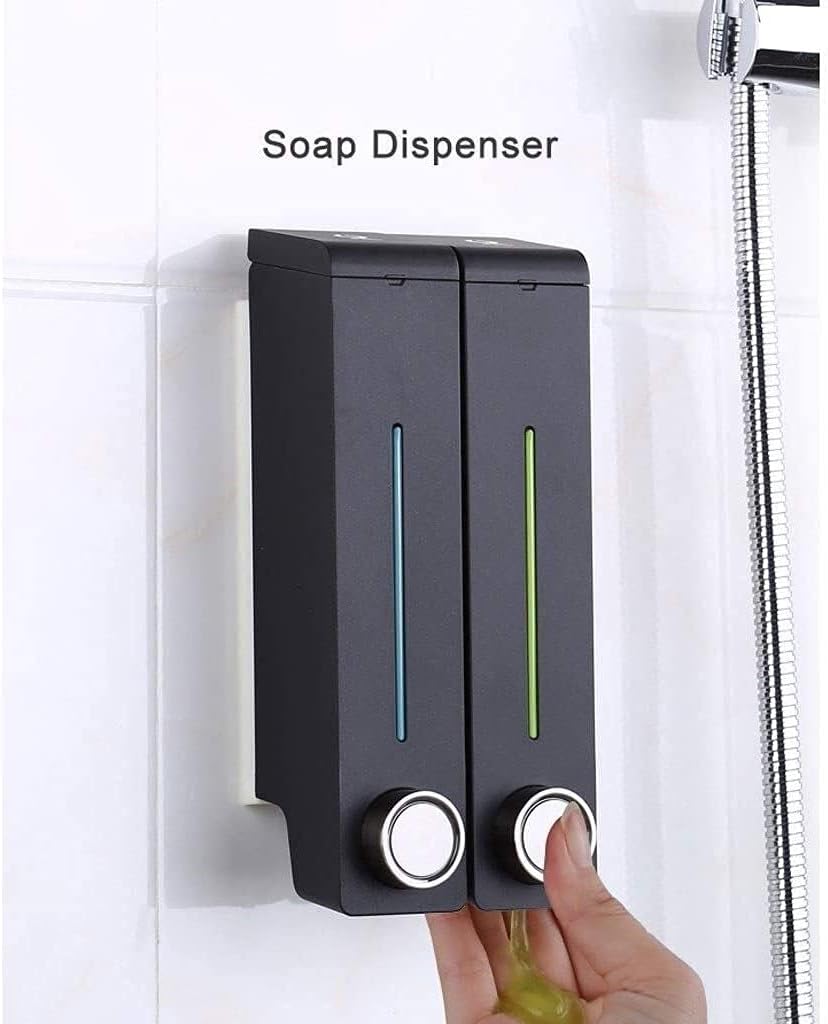 Soap Dispenser Refillable Hand Lotion Dispensers Soap Bottle Creative European Soap Dispenser Personality Wall-Mounted Soap Bottle Household Bathroom Kitchen Hand Soap Bottle Kitchen (Black 305ml)