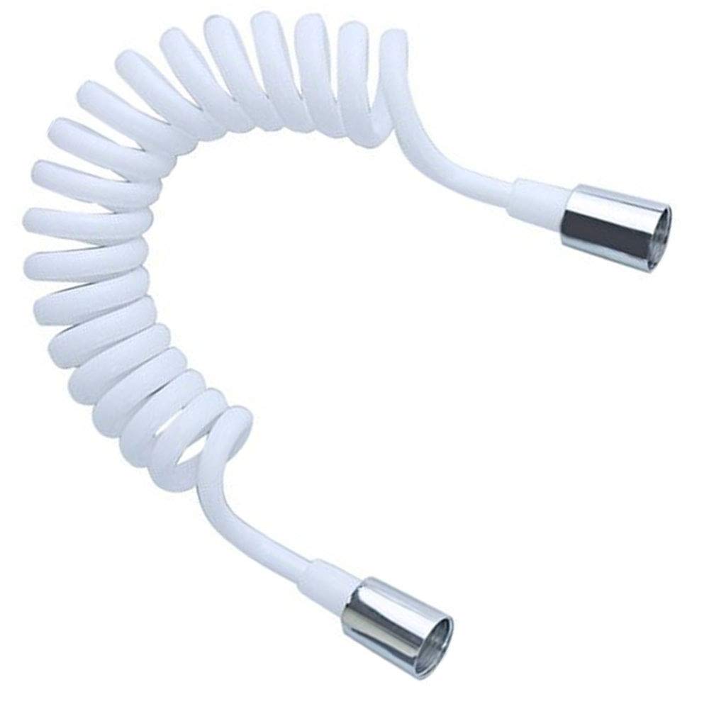 Tingduanjian White Spring Flexible Shower Hose Shower Hose Good Flexibility For Water Plumbing Toilet Bidet Sprayer Gun Bathroom
