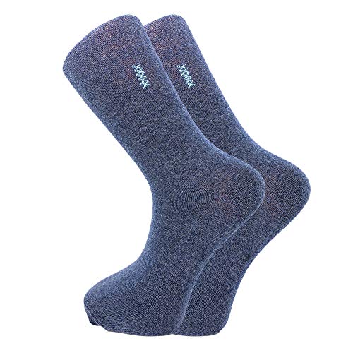 AWS/American Made Cotton Crew Dress Socks for Men 3 Pairs Casual Solid Socks Size 10-134