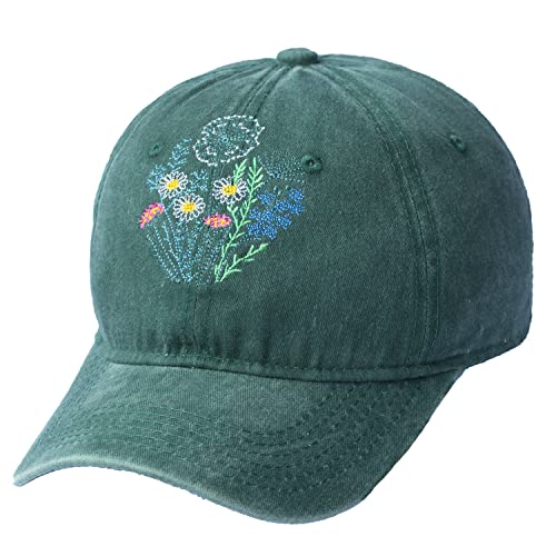 Gorra bordada floral Wildflower para mujer unisex miniatura 4