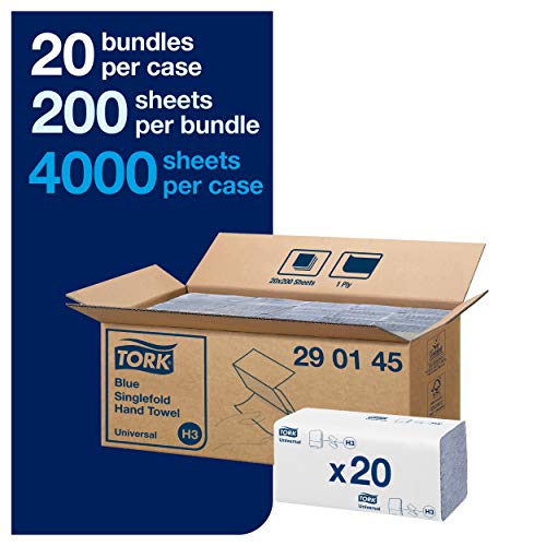 Tork Zickzack-Handtücher Blau H3, Advanced-Qualität, geprägt, 15 à 250 Tücher, 290186 – Bild 3