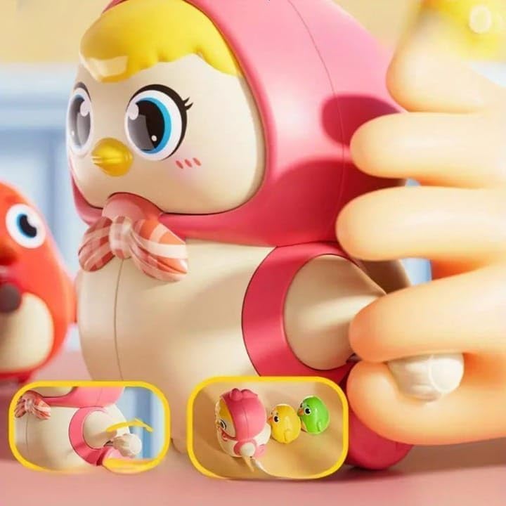 Image of Cute Wind-Up Duck Toy for Kids, Manual Clockwork Walking Duck, Colorful Cartoon Animal Toy for Toddlers & Children (Multicolor)
