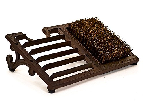 Garden Mile Vintage 3 en 1 rústico Hierro Fundido Botas de Agua Espátula con Cepillo y Bota Jack. Adorno Interior O Exterior Botas y Zapato Limpiador