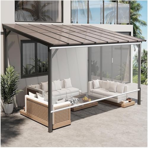 Tenda Avvolgibile Impermeabili Esterni, Tende a Rullo in Vinile Pvc Chiare, Tenda Avvolgibile in Plastica Trasparente, Persiane Antipioggia/antipolvere Per Porte Finestre,W×H-50x60cm/19.7 * 23.6in