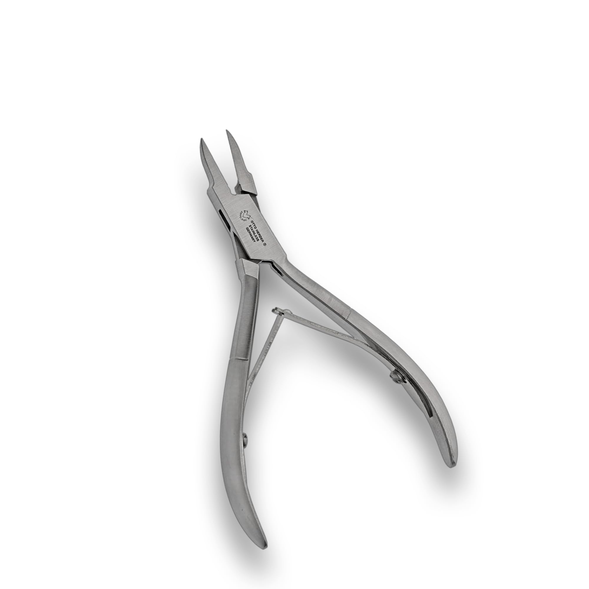 OTTO HERDER - Eckenzange 11,2cm rostfrei für die Fusspflege - Nagelzange Spitz mit schlanker dünner Schneide speziell für eingewachsene Nägel