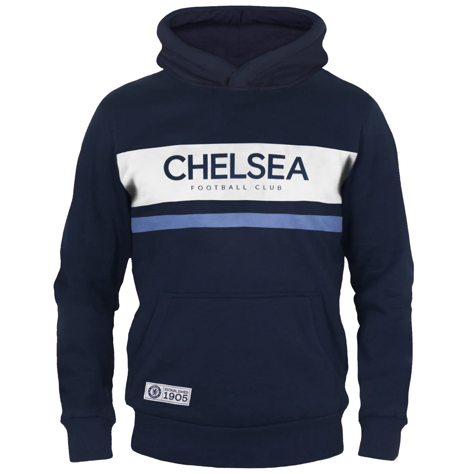 Chelsea Official Football Gift Boys Fleece Graphic Hoody Blue 6-7 Years