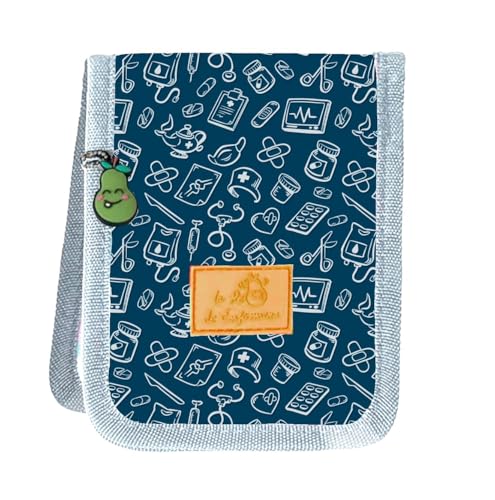 La Repera de Enfermera® Salvabolsillos Enfermeria + Porta Tijeras Enfermeria + Boligrafo 6 Colores + Pulsera | Organizador de bolsos | Accesorios Enfermera TCAE Veterinaria (DARK BLUE)