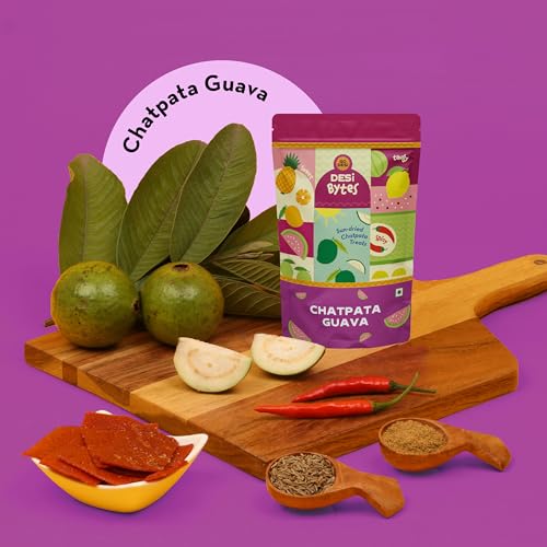 Image of GO DESi Chatpata Guava Candy, 150g, Fruit Snacks, Guava Bites, Dehydrated (Pack of 3)